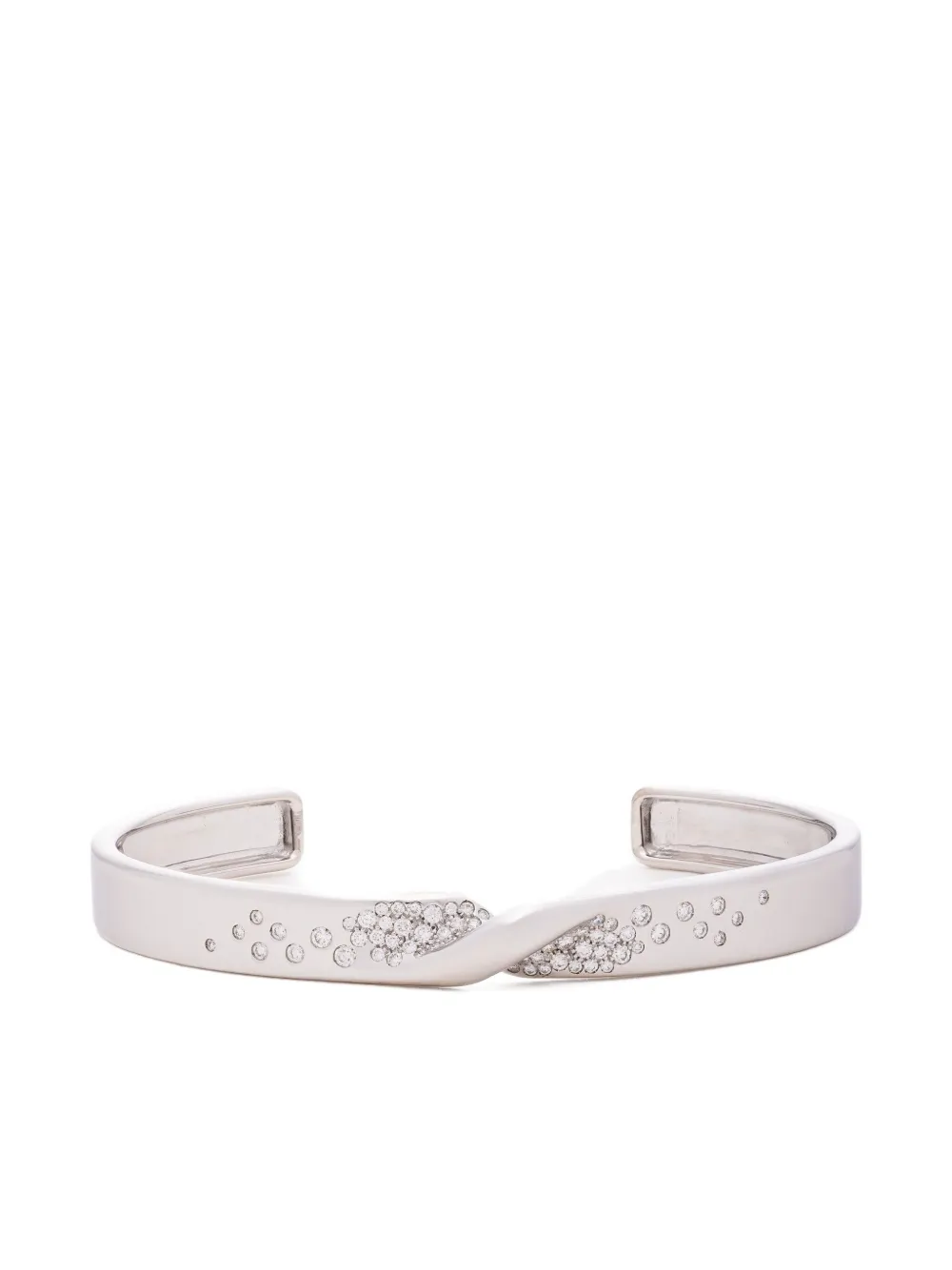 Mimia Leblanc 18k White Gold Fatale Diamond Bracelet In Silver