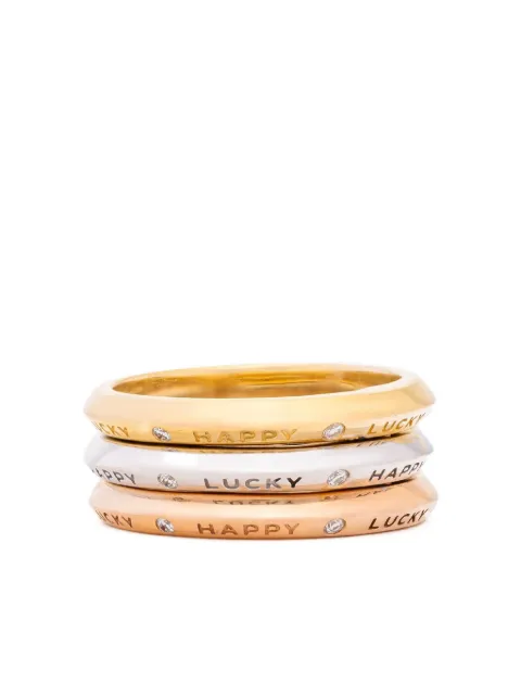 Sybarite 18K gold Fortune Triad diamond ring