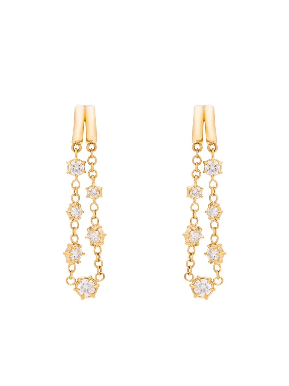 Dara Kaye 14k Yellow Gold Constellation Double Piercing Earrings In Gold