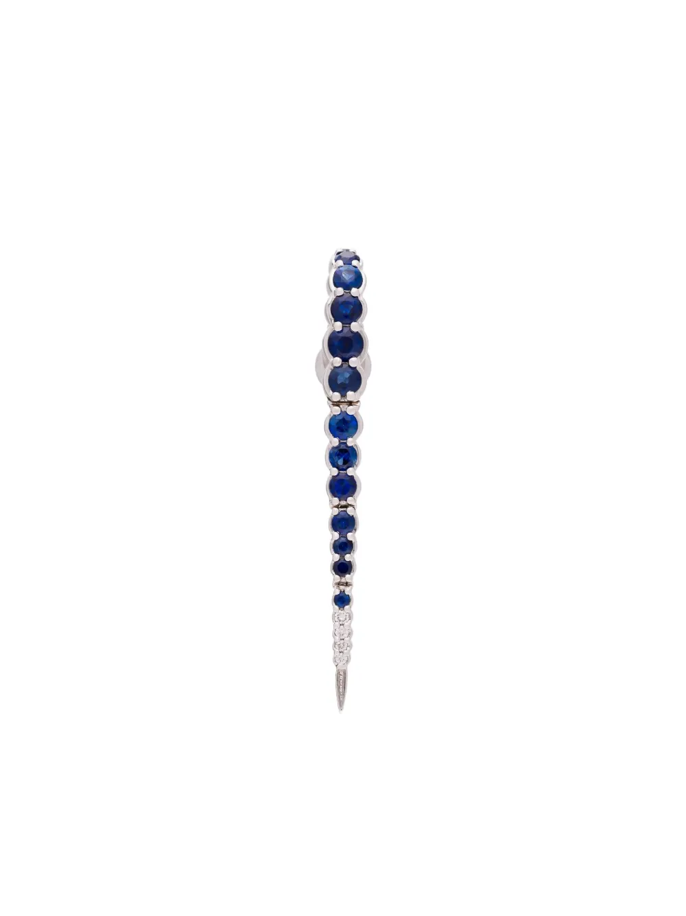 ARA VARTANIAN 18K white gold sapphire Inverted diamond earring | White | Image 1