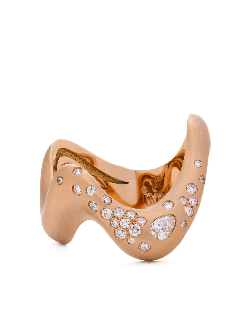 Mimia Leblanc 18k Rose Gold Swoon Ii Diamond Ring In Gold