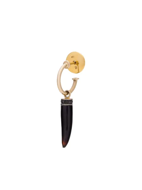 ARA VARTANIAN 18K yellow gold Horn black-diamond and quartz earring