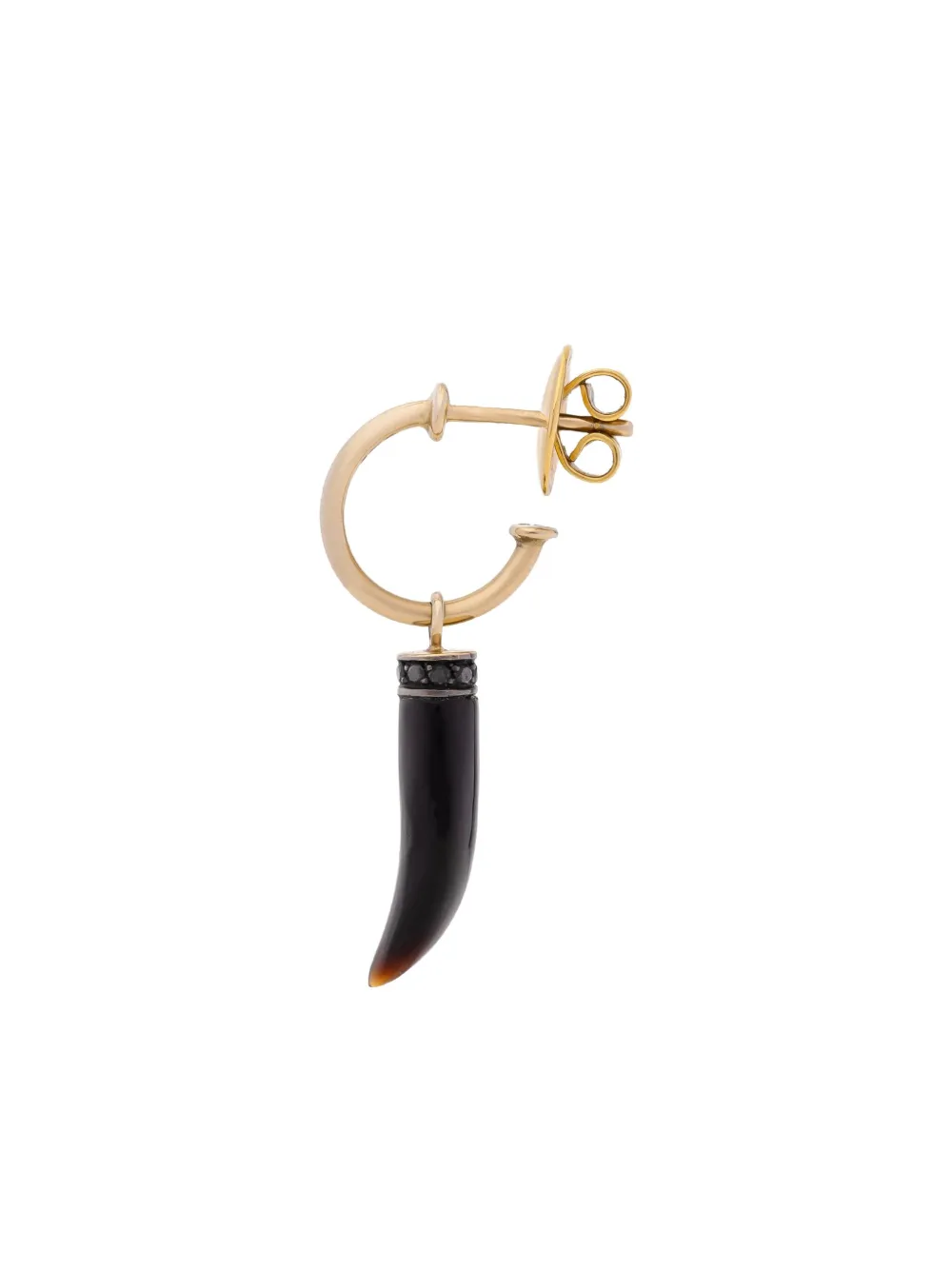 ARA VARTANIAN 18K yellow gold Horn black-diamond and quartz earring | Image 2