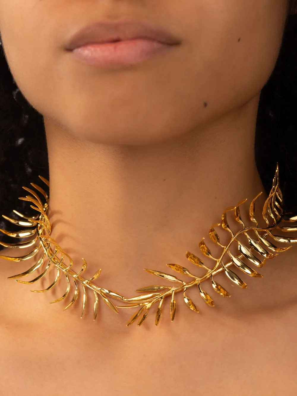 Suma Cruz Fern choker necklace - Goud
