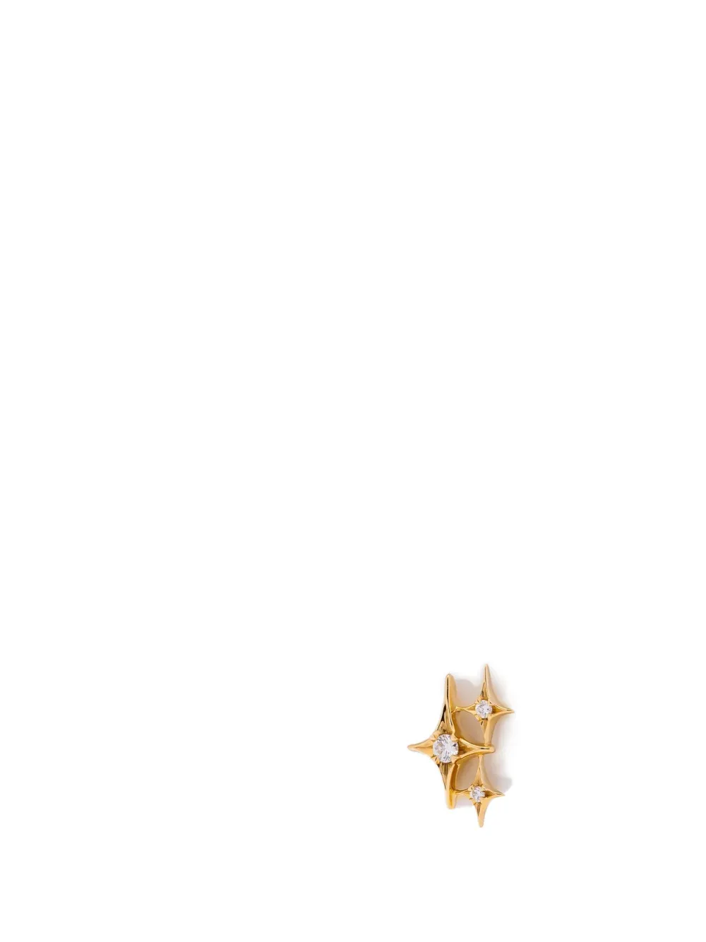 Sybarite 18k Yellow Gold Falling Stars Diamonds Earrings In Gold