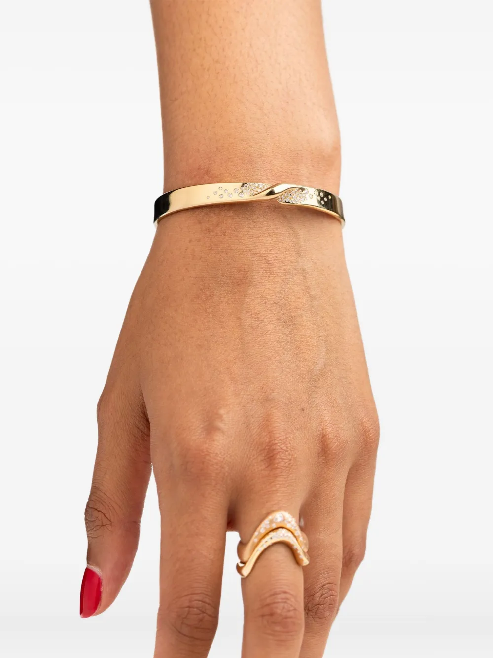 Mimia Leblanc 18k Yellow Gold Fatale Diamond Bracelet In Gold