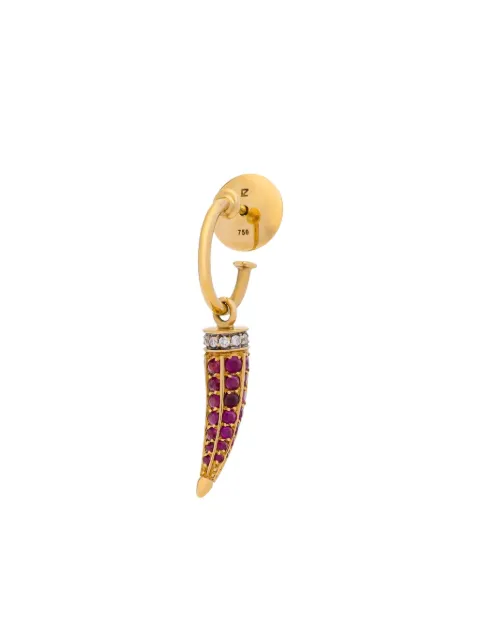 ARA VARTANIAN 18K yellow gold Horn ruby and diamond earring