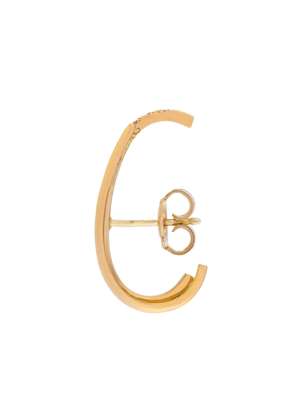Yrusha 14K yellow gold Inside Double diamond earring | Image 2