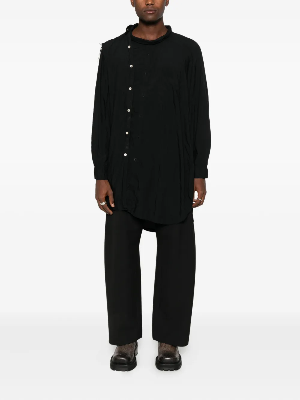 Comme des Garçons Homme Plus button-fastening asymmetric shirt | Image 2