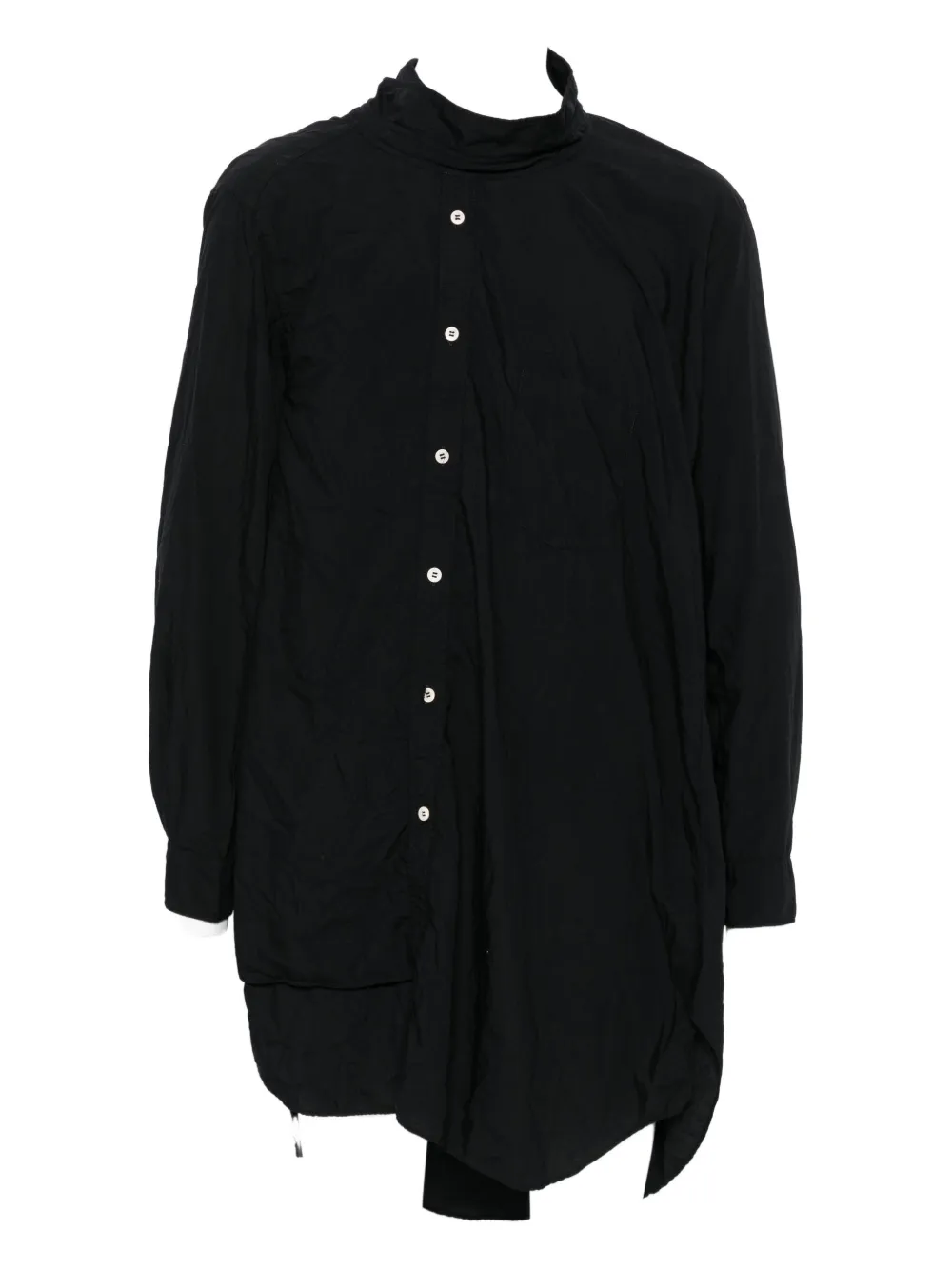 Comme des Garçons Homme Plus button-fastening asymmetric shirt | Black | Image 1