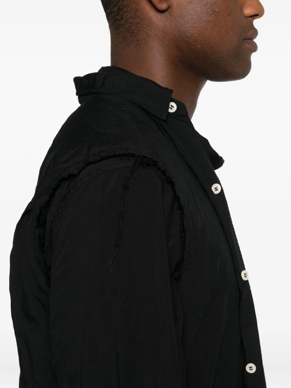 Comme des Garçons Homme Plus Asymmetrisch overhemd met knoopsluiting Zwart