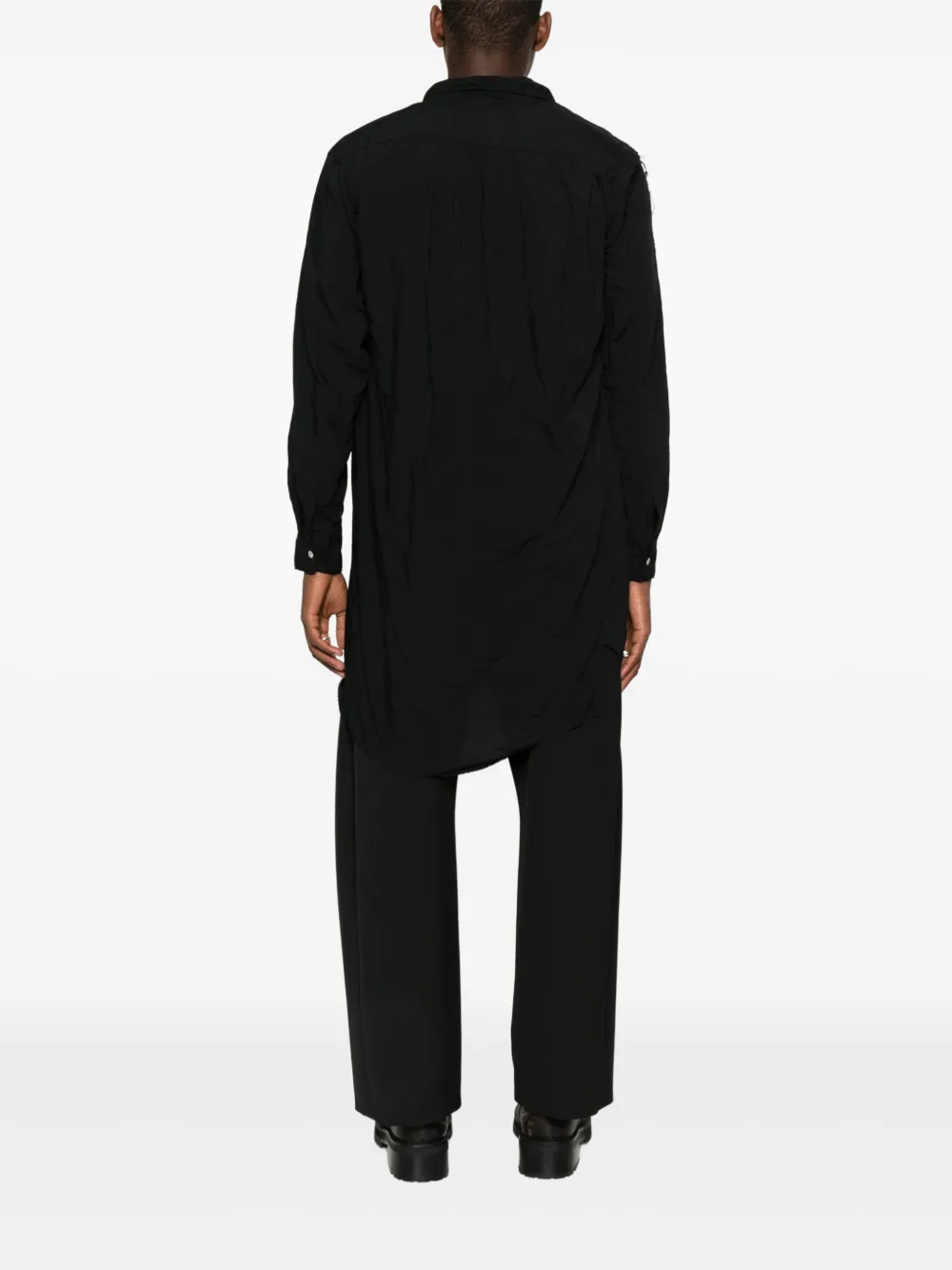 Comme des Garçons Homme Plus Asymmetrisch overhemd met knoopsluiting Zwart