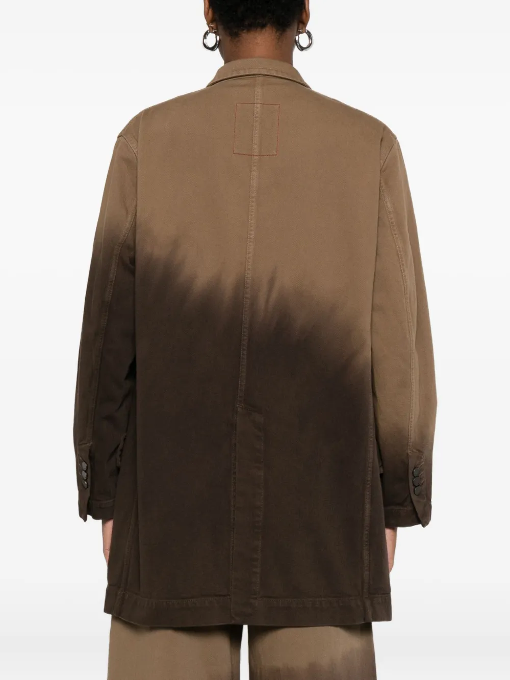 Uma Wang Double Breasted Ombre Effect Jacket In White