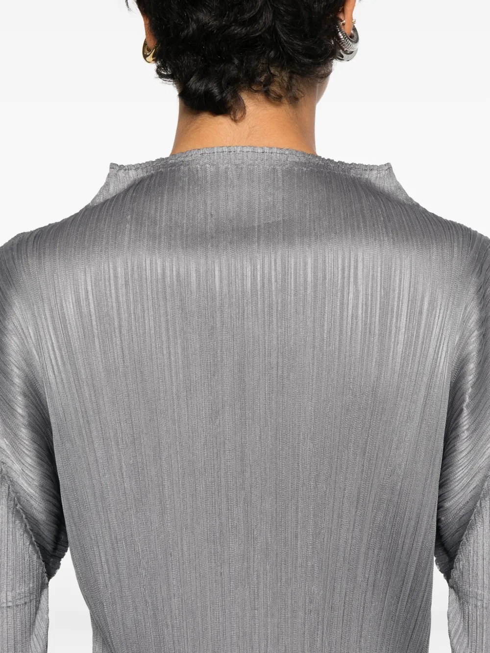 Pleats Please Issey Miyake Geplooide top Grijs