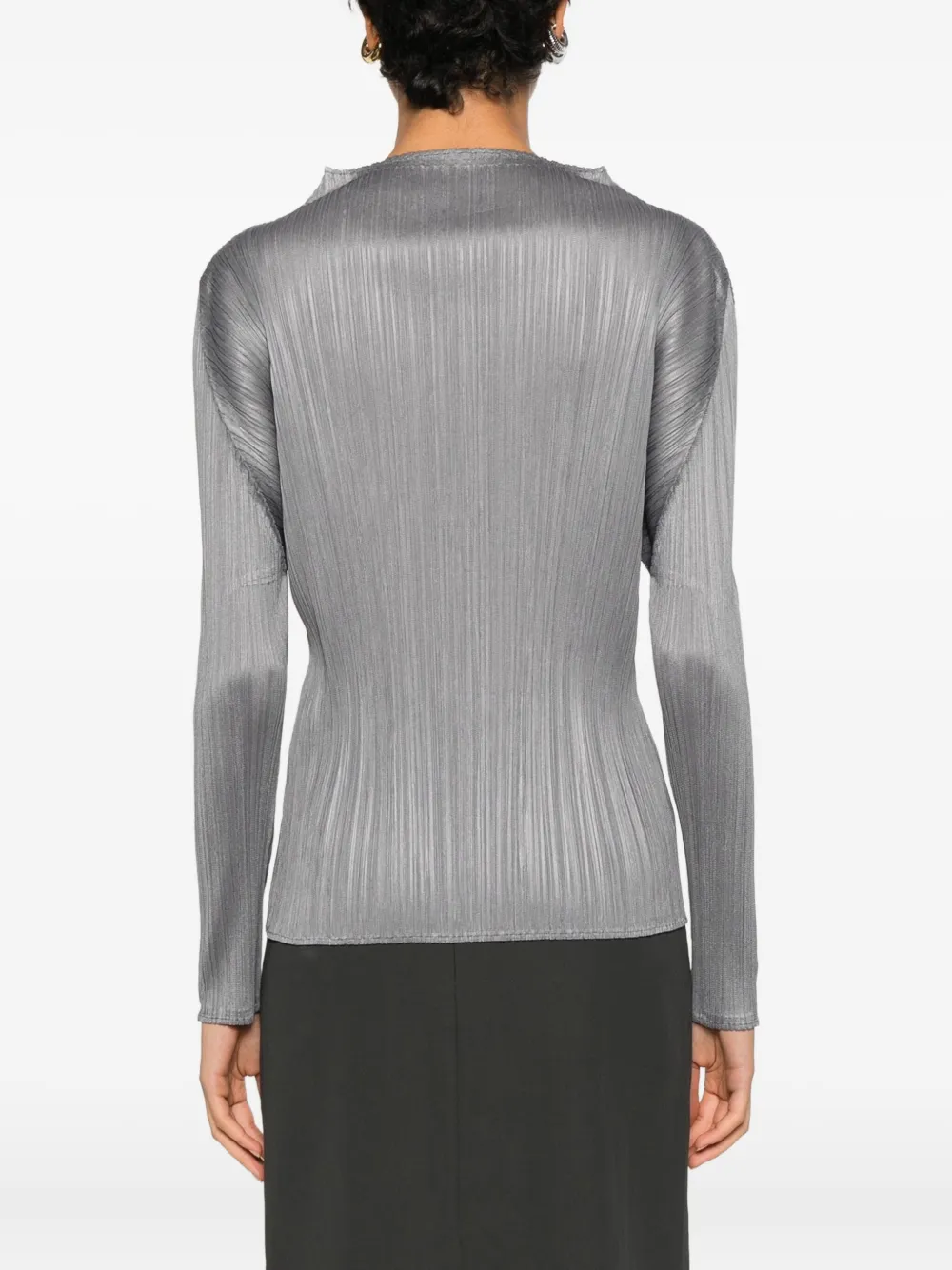 Pleats Please Issey Miyake Geplooide top Grijs