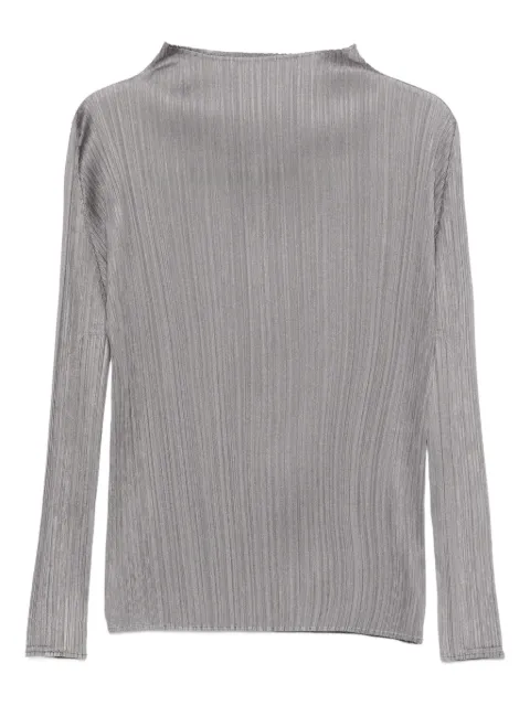 Pleats Please Issey Miyake pleated long-sleeve top