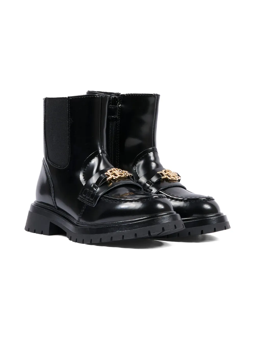 Tommy Hilfiger Junior metallic-chain ankle boots | Black | Image 1