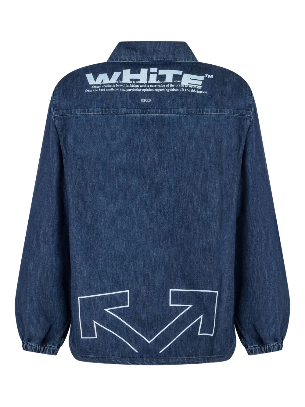 Off-White Kids logo printed denim shirt | Boys Shirts | Image 2