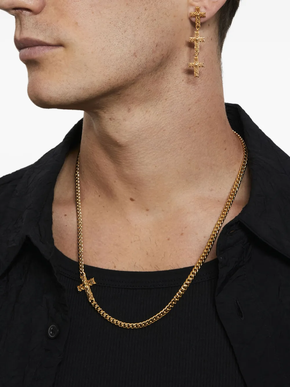Emanuele Bicocchi Notre-Dame cross-chain necklace | Men | Image 2