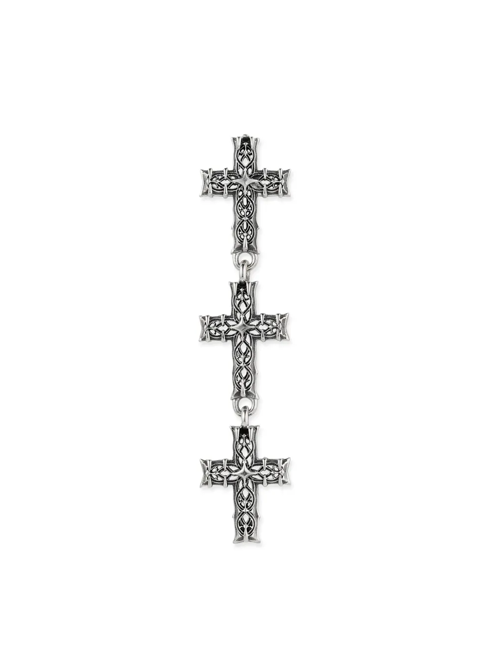 Emanuele Bicocchi arete Notre-Dame con múltiples cruces | plateado | Image 1
