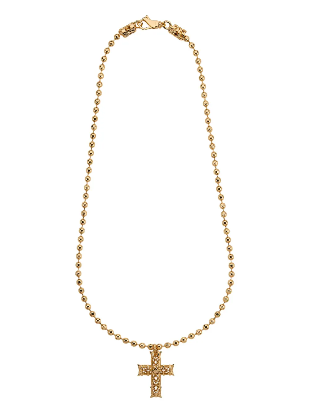 Emanuele Bicocchi beaded Notre-Dame cross necklace | Gold | Image 1
