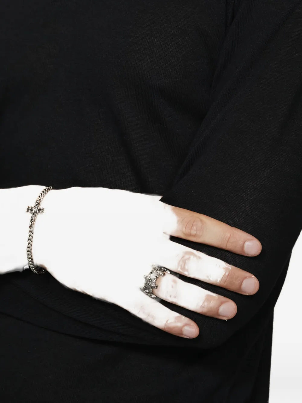 Emanuele Bicocchi Notre-Dame double-band ring - Argento