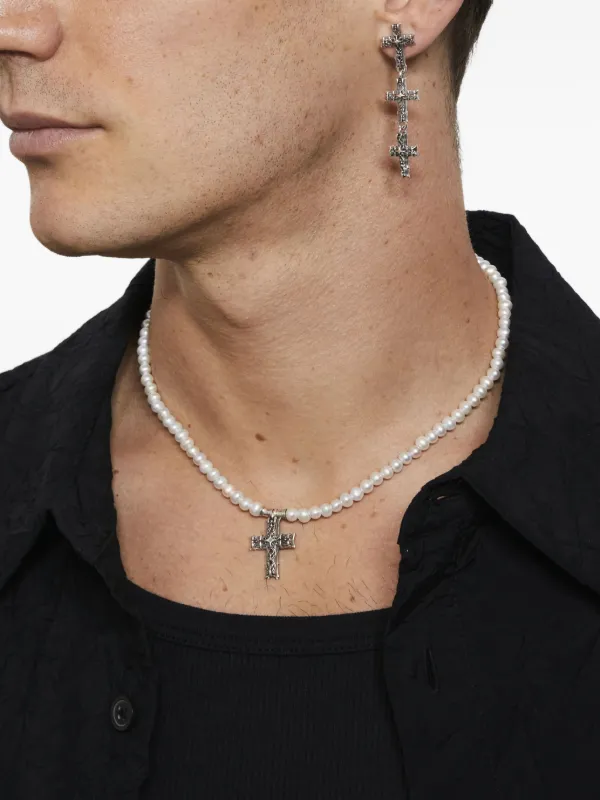Emanuele Bicocchi Notre-Dame パール ネックレス | シルバートーン