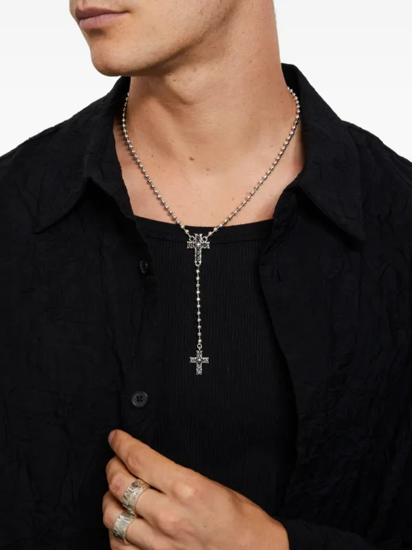 Emanuele Bicocchi Rosary Necklace | Silver | FARFETCH CA