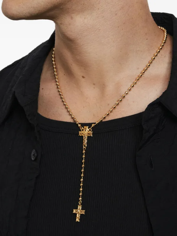 Emanuele Bicocchi Notre-Dame Rosary Necklace | Gold | FARFETCH