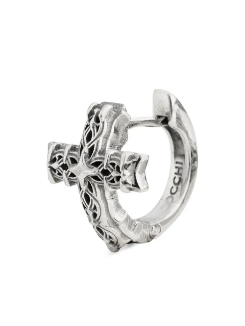 Emanuele Bicocchi Notre-Dame cross hoop earrings