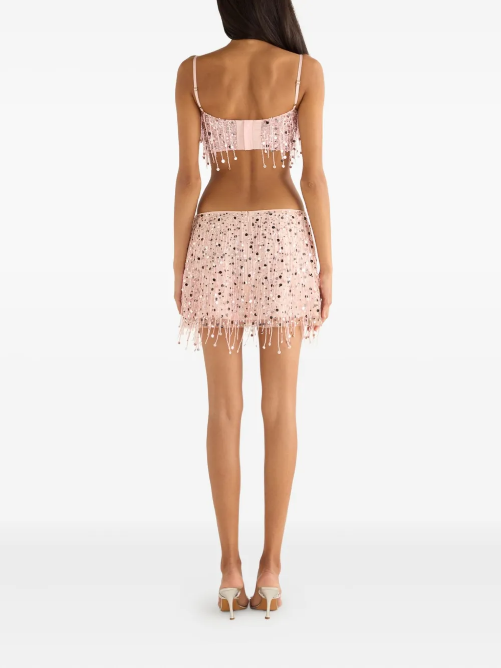 Asta Resort Yasmin mini-rok met kralen Roze