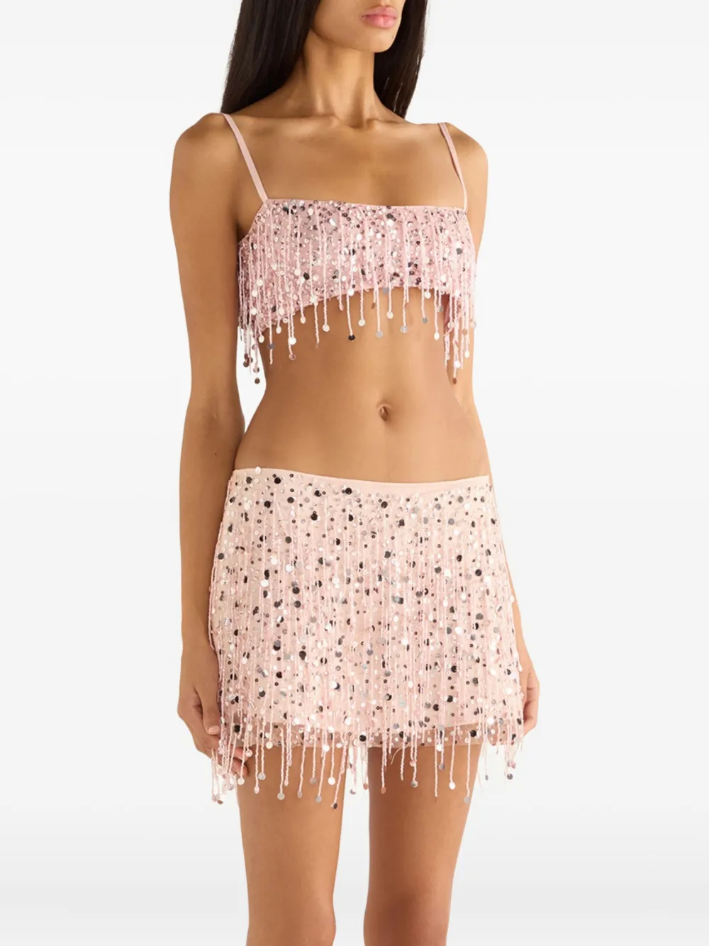 Asta Resort Yasmin mini-rok met kralen Roze