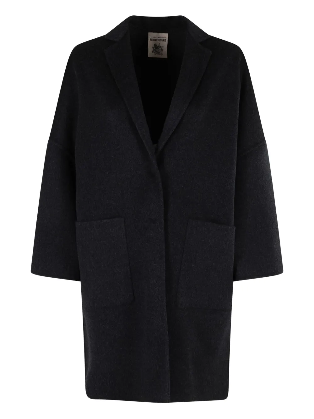 Semicouture single-breasted wool coat | Black | Image 1