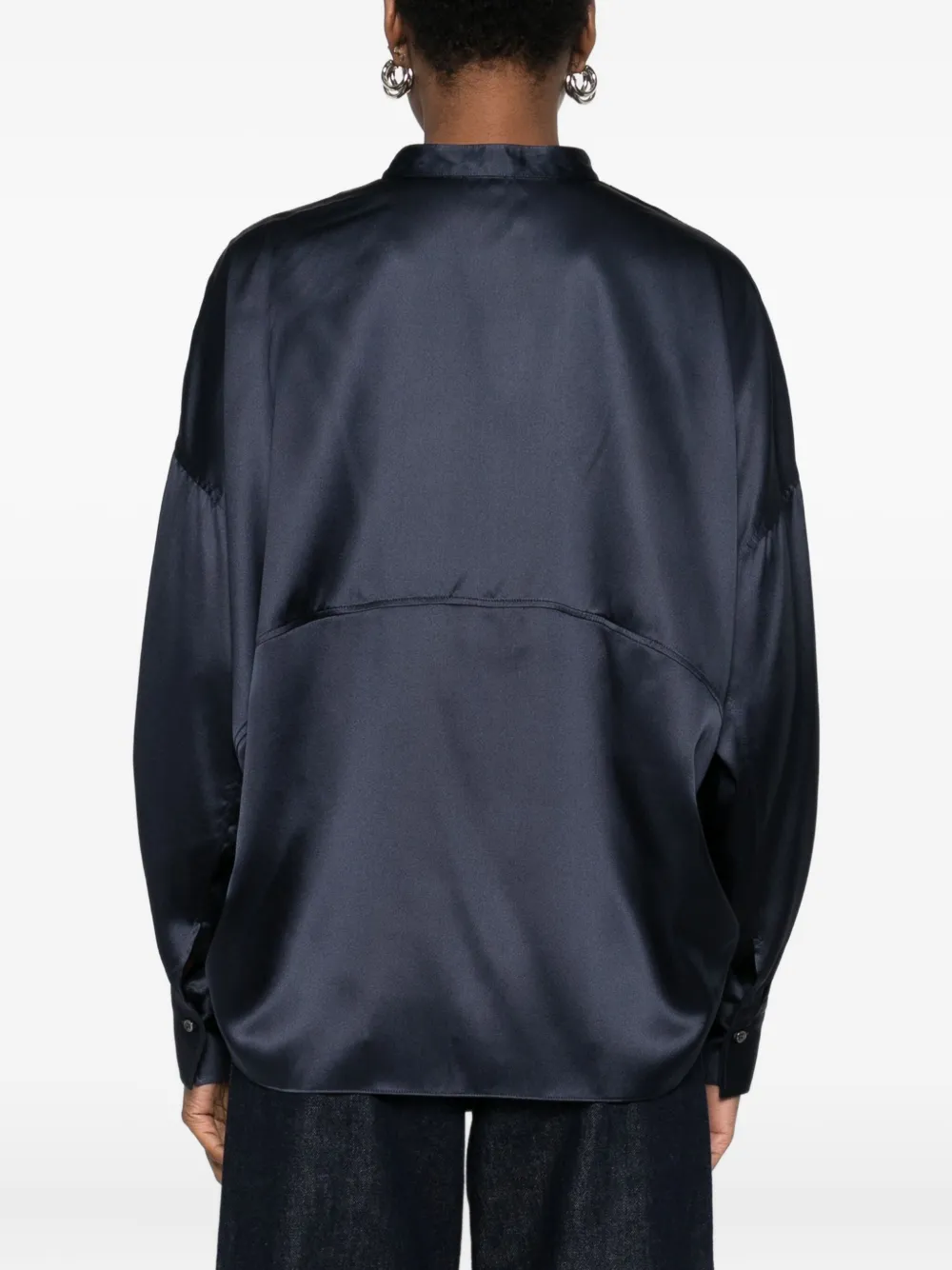 Brunello Cucinelli Blouse met verlaagde schouders Blauw