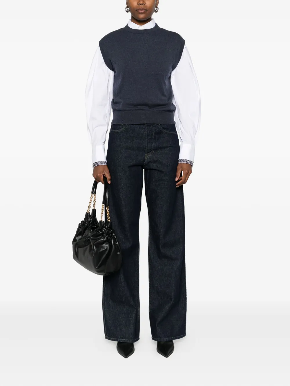 Brunello Cucinelli round-neck cashmere vest | Knitted Tops | Image 2