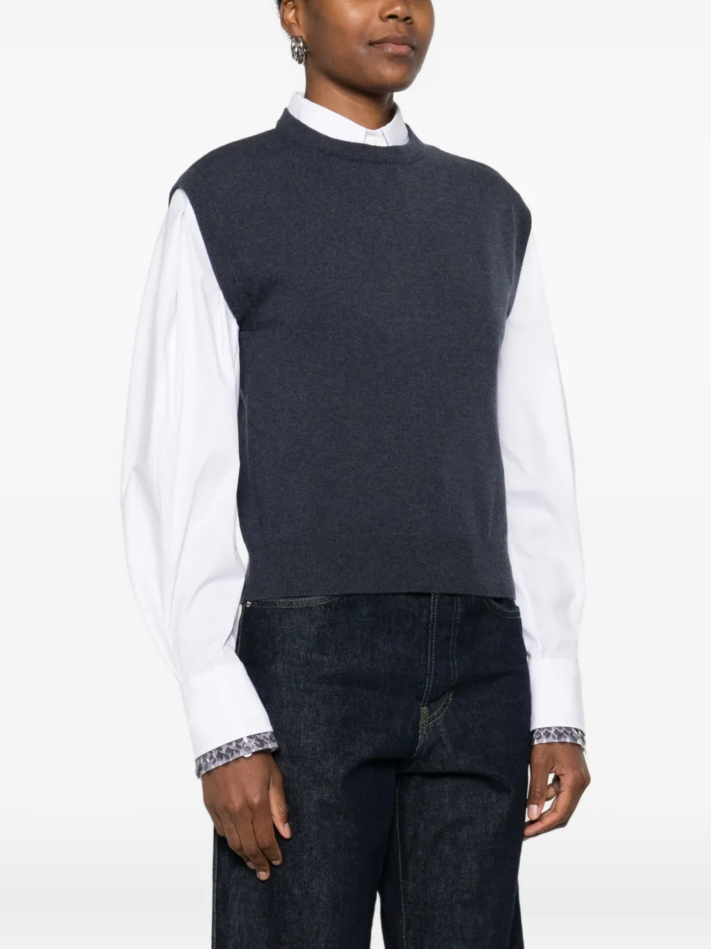 Brunello Cucinelli Kasjmier vest met ronde hals Grijs