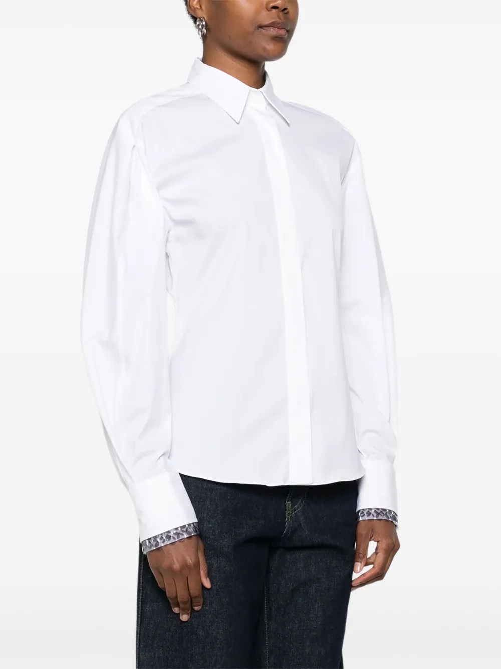 Brunello Cucinelli Blouse met puntige kraag Wit