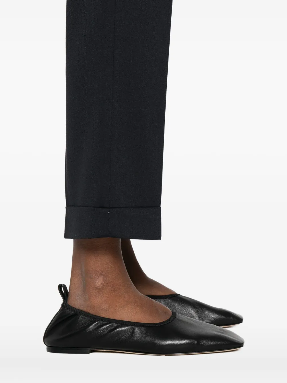 Peserico Wollen plooibroek Zwart