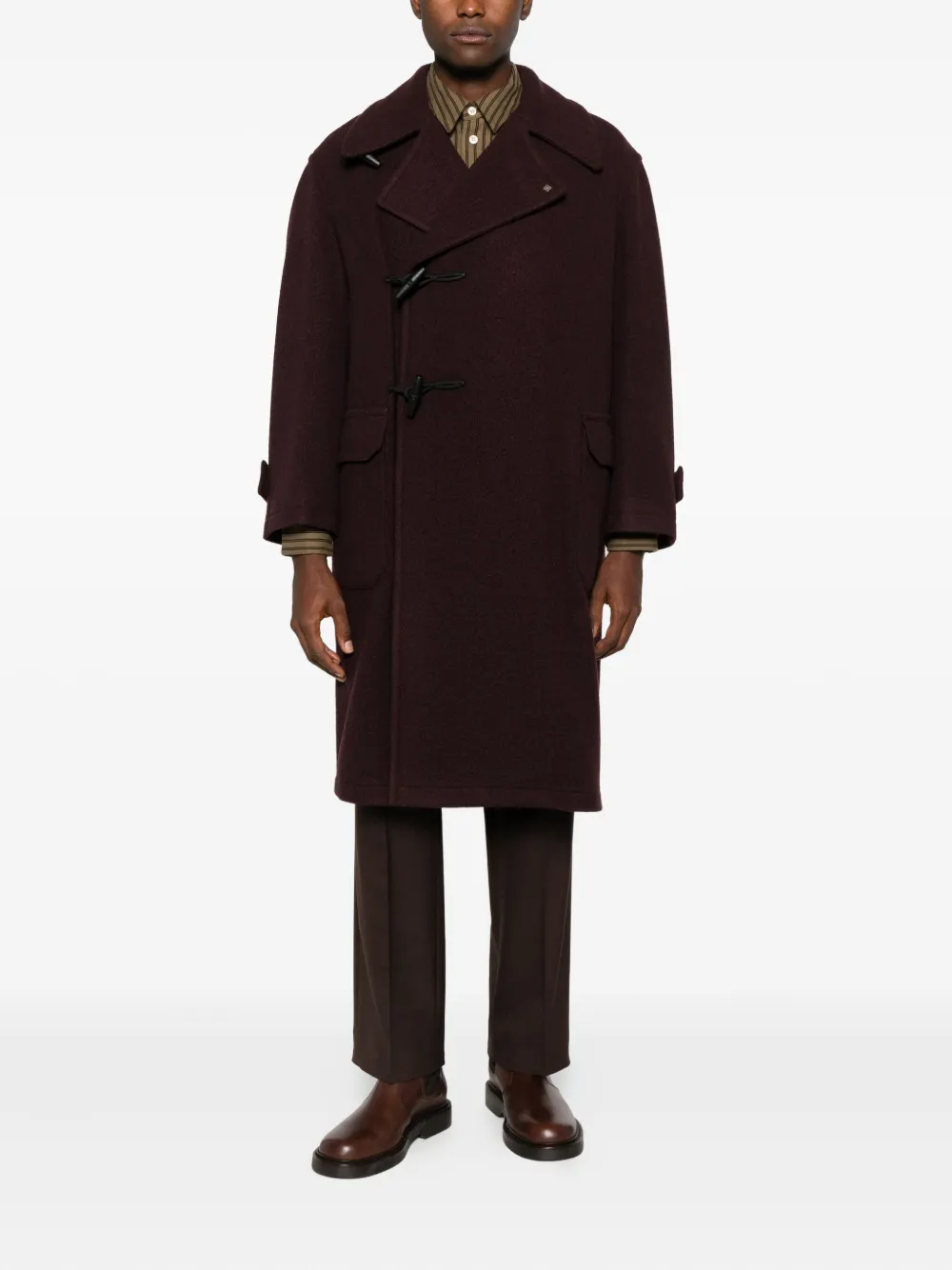 Tagliatore toggle-fastening patch-pocket coat | Duffle Coats | Image 2