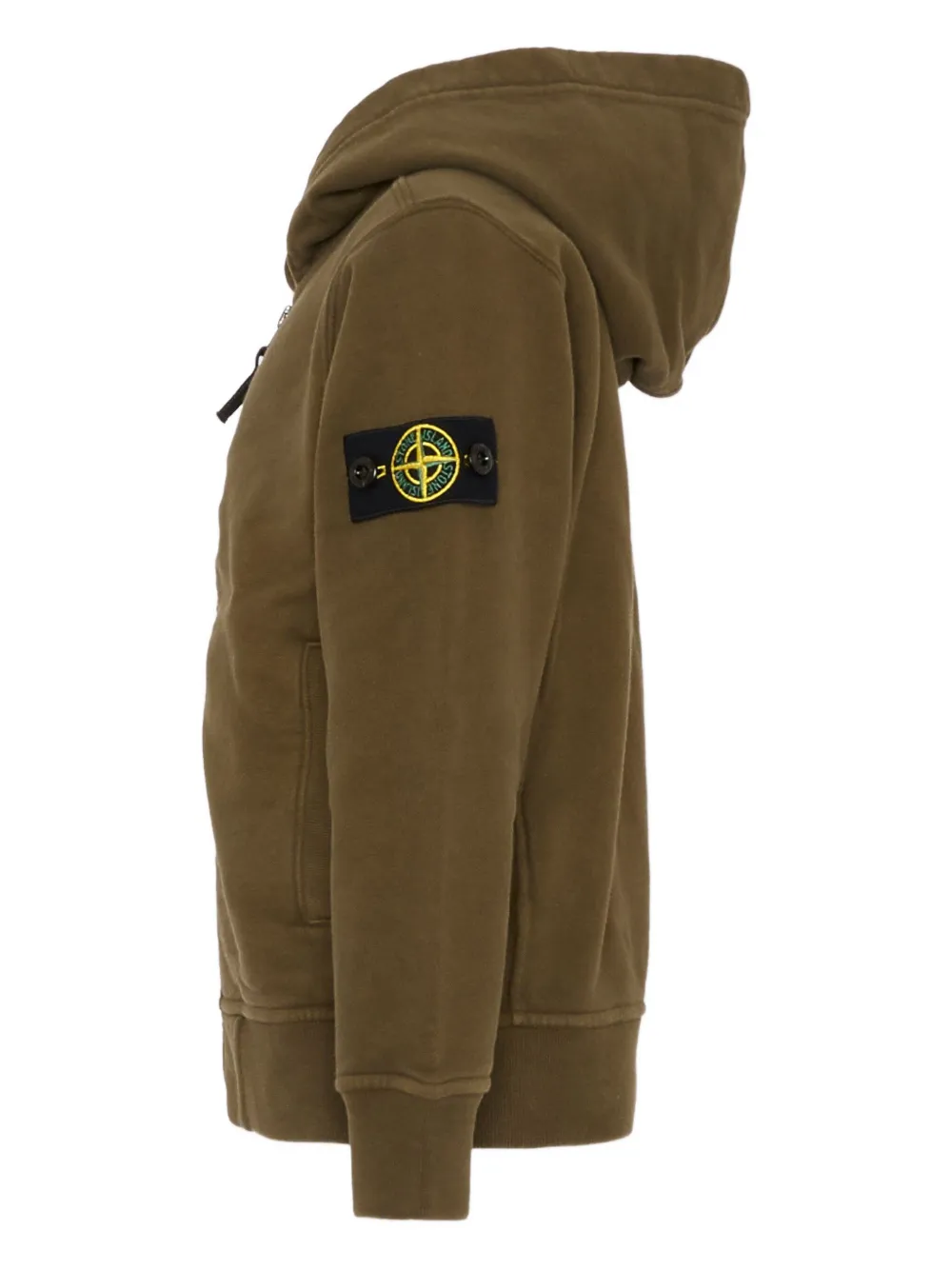 Stone Island Junior Hoodie met rits Groen