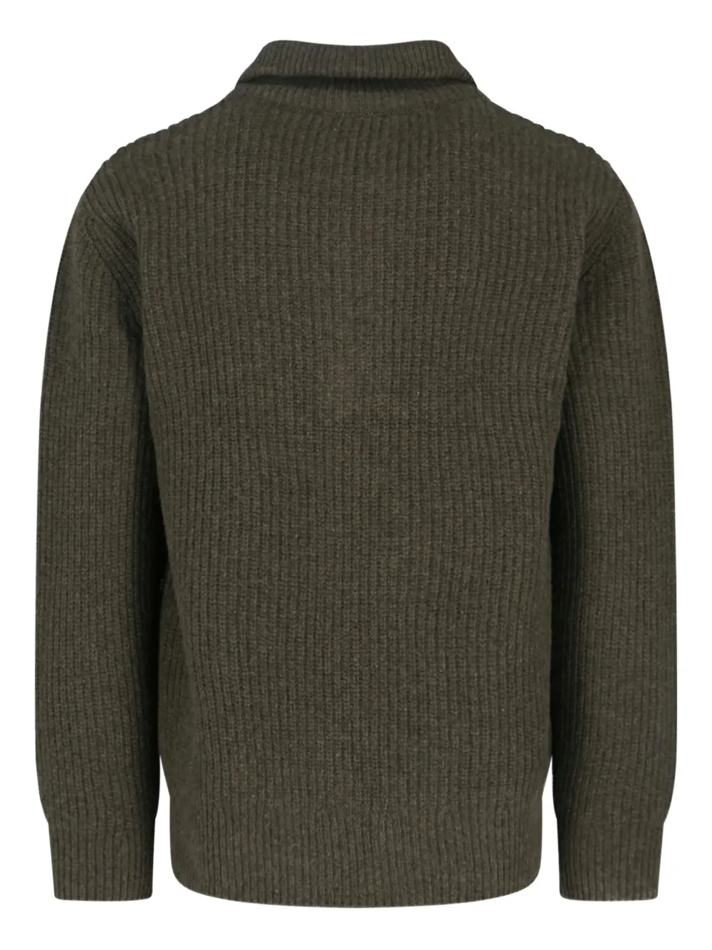 Closed zipped sweater - Groen