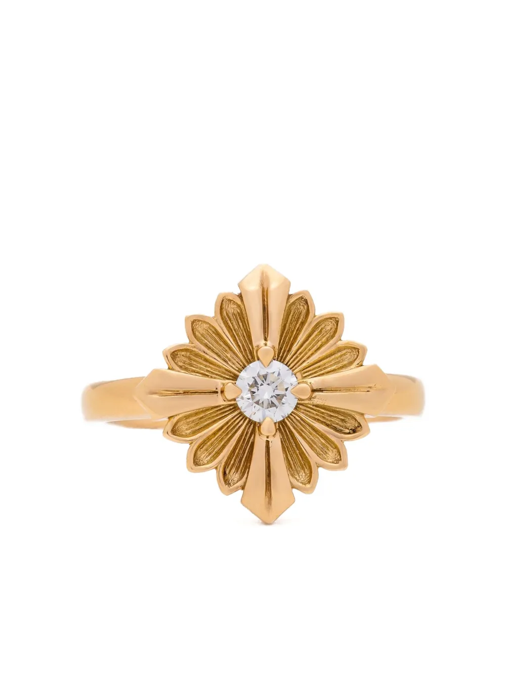Rouvenat 18K yellow gold Stamp diamond ring | Gold | Image 1