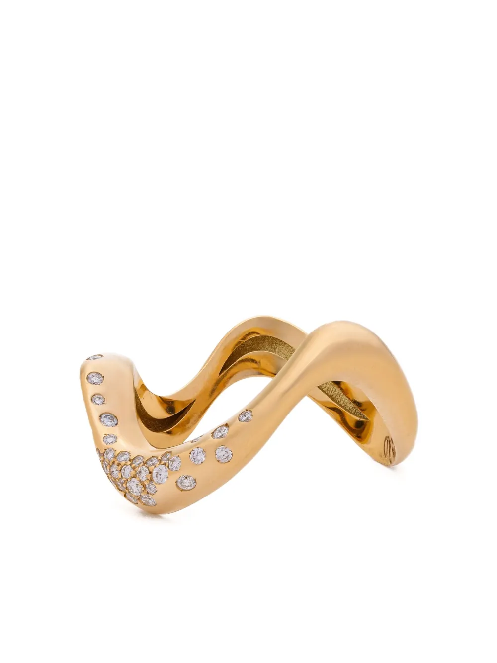 Mimia Leblanc 18k Yellow Gold Swoon Diamond Ring In Gold