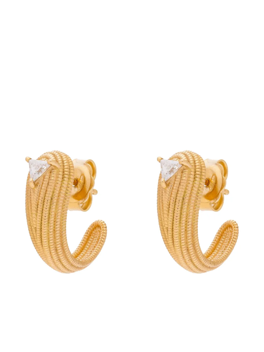 Yrusha 18K yellow gold Écaille diamond earrings | Gold | Image 1