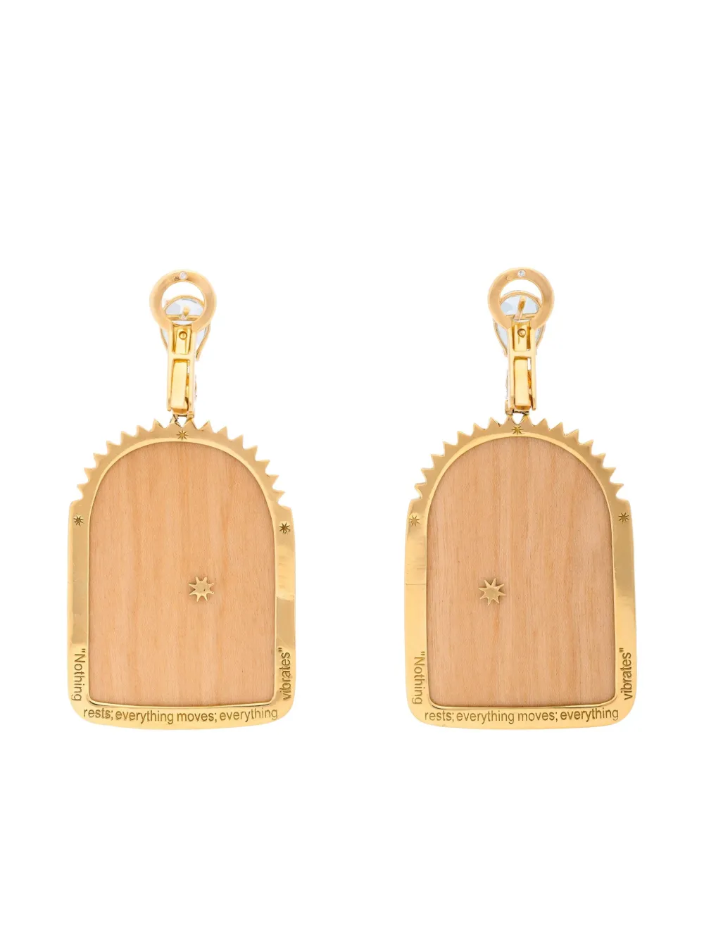 SILVIA FURMANOVICH 18K yellow gold Marquetry Window Sunset earrings | Image 2