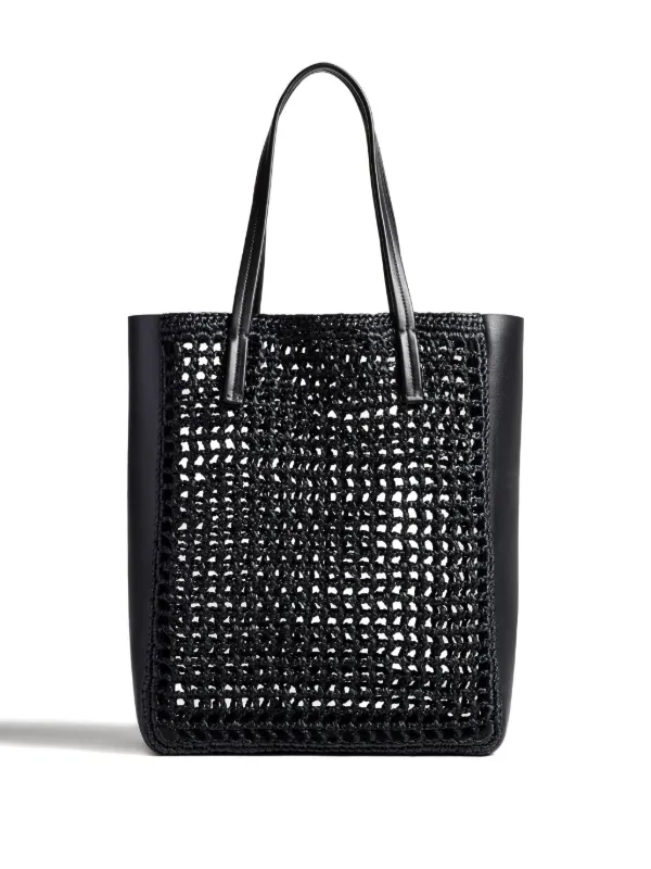 Khaite Woven-panel Tote Bag in Black