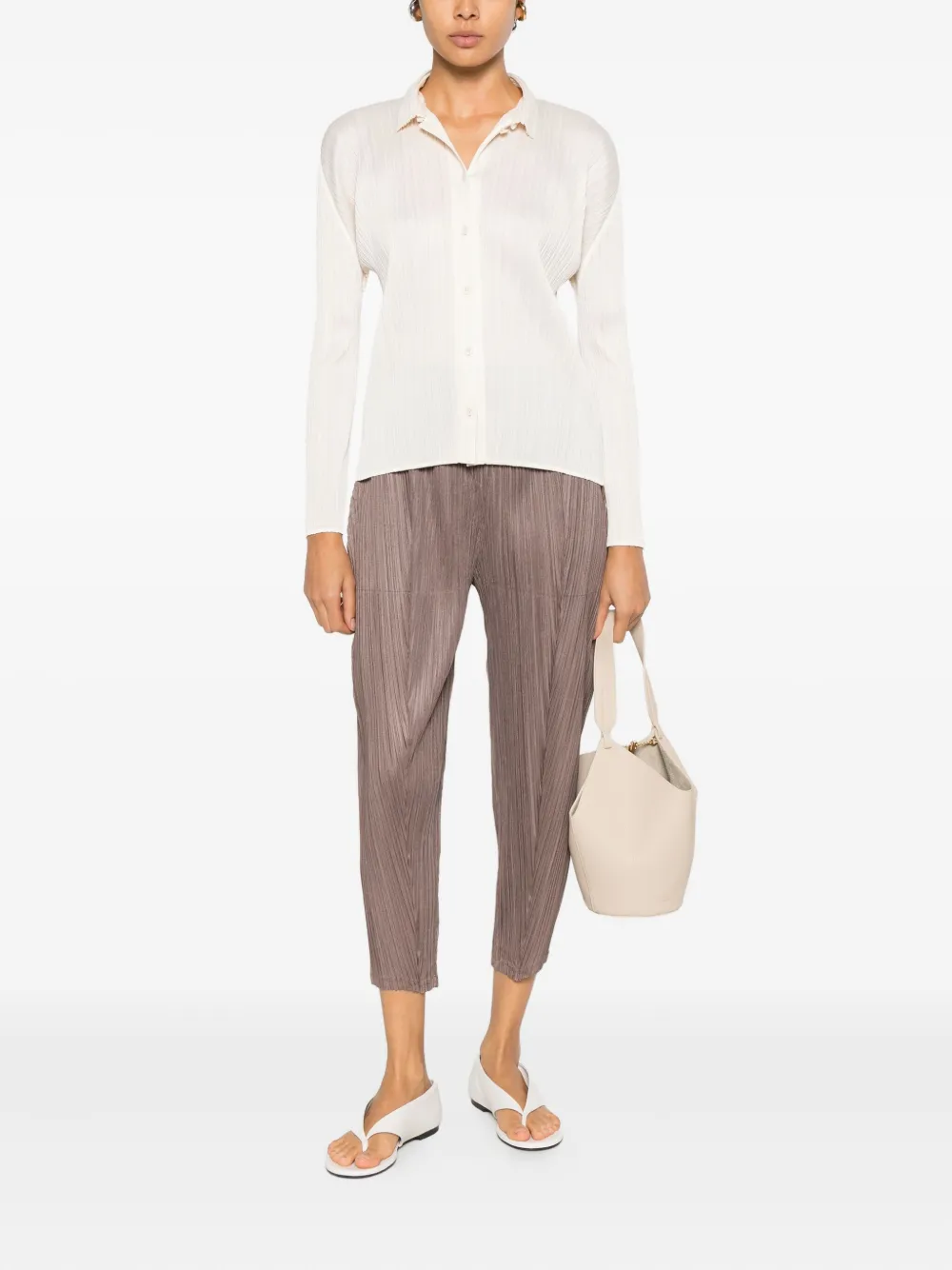 Pleats Please Issey Miyake Thicker trousers - Bruin