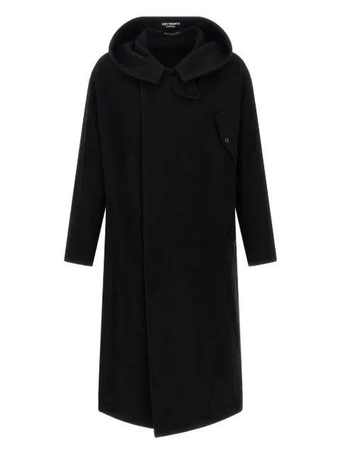 Yohji Yamamoto hooded snap coat
