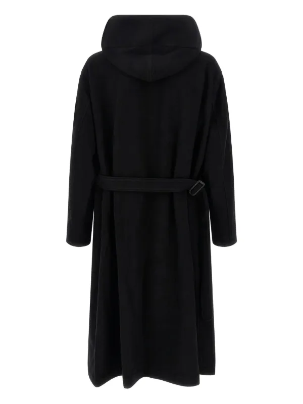 Yohji Yamamoto Hooded Snap Coat | Black | FARFETCH RO