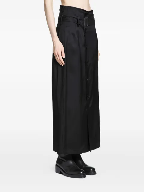 Yohji Yamamoto button belted long skirt